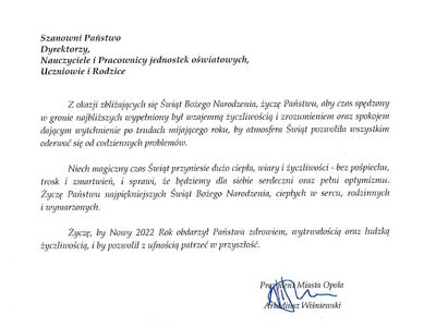 świąteczne życzenia prezydenta